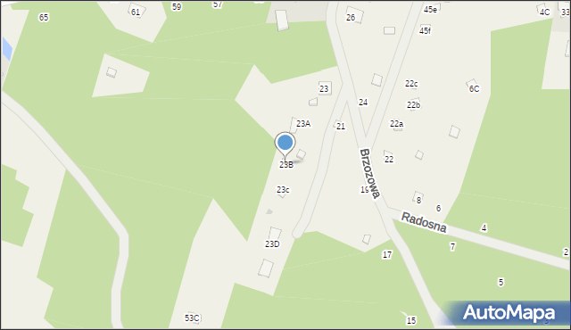 Poddębie, Brzozowa, 23B, mapa Poddębie