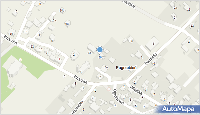 Pogrzebień, Brzezka, 2b, mapa Pogrzebień