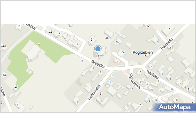 Pogrzebień, Brzezka, 4, mapa Pogrzebień