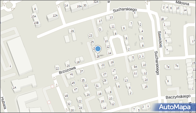 Polkowice, Brzozowa, 16, mapa Polkowice