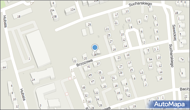 Polkowice, Brzozowa, 18, mapa Polkowice