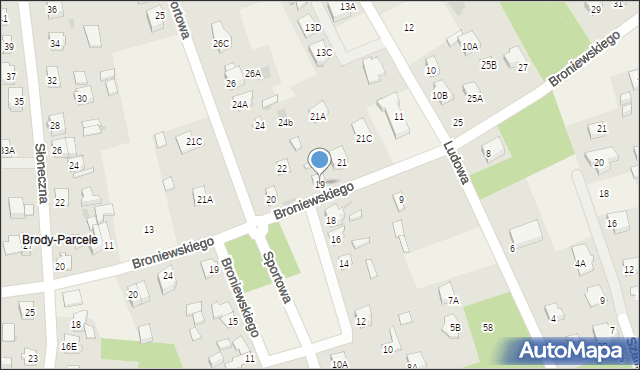 Pomiechówek, Broniewskiego Władysława, 19, mapa Pomiechówek