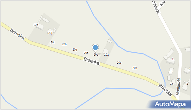 Popielów, Brzeska, 20e, mapa Popielów