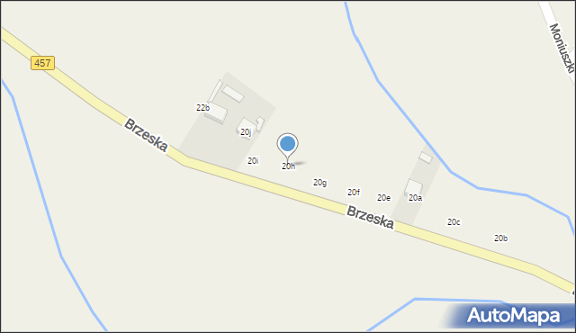 Popielów, Brzeska, 20h, mapa Popielów