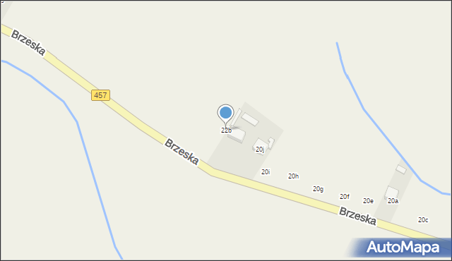 Popielów, Brzeska, 22b, mapa Popielów