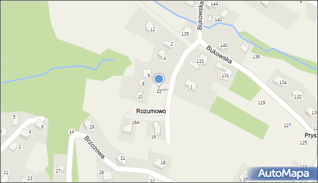 Porąbka, Brzoskwiniowa, 12, mapa Porąbka