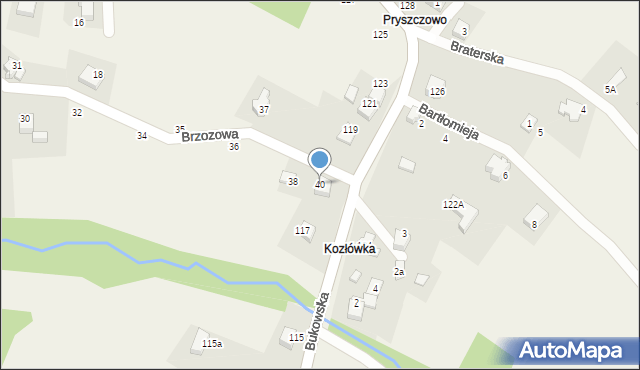 Porąbka, Brzozowa, 40, mapa Porąbka