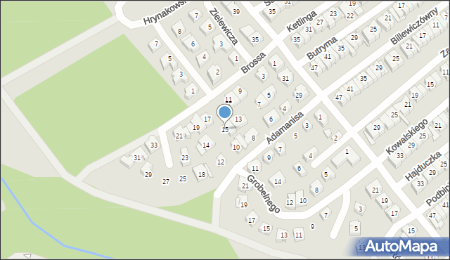 Poznań, Brossa Kazimierza, 15, mapa Poznania