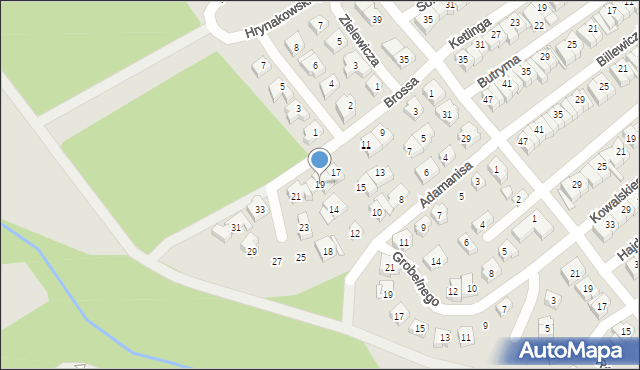 Poznań, Brossa Kazimierza, 19, mapa Poznania