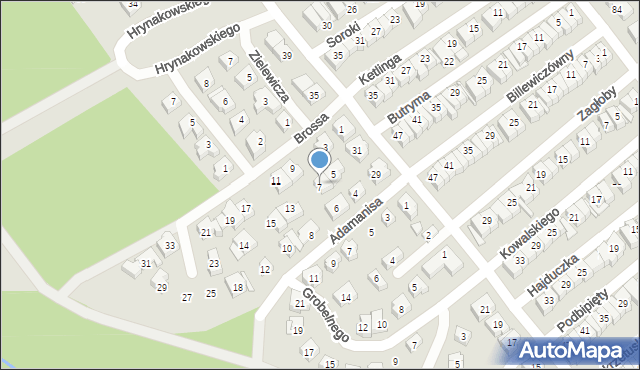 Poznań, Brossa Kazimierza, 7, mapa Poznania