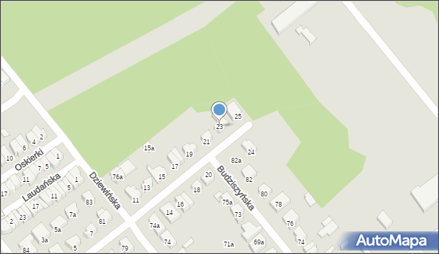 Poznań, Braniborska, 23, mapa Poznania