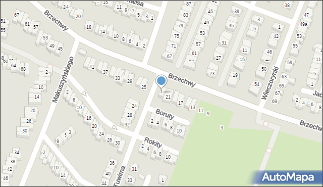 Poznań, Brzechwy Jana, 23, mapa Poznania