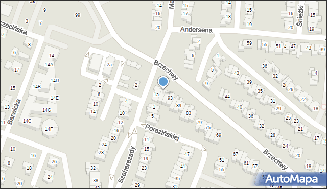 Poznań, Brzechwy Jana, 97, mapa Poznania