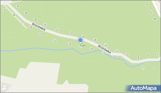 Prądnik Korzkiewski, Bronówka, 17, mapa Prądnik Korzkiewski