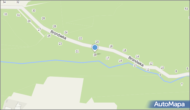 Prądnik Korzkiewski, Bronówka, 19, mapa Prądnik Korzkiewski