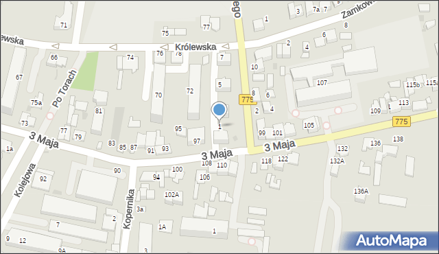 Proszowice, Brodzińskiego Kazimierza, 1, mapa Proszowice