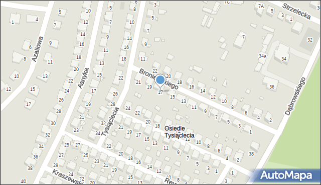 Prudnik, Broniewskiego, 17, mapa Prudnik