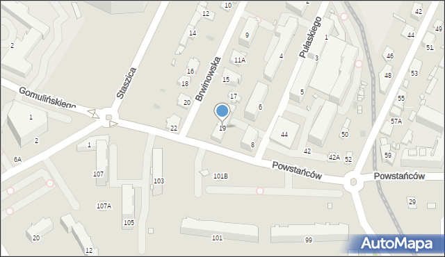 Pruszków, Brwinowska, 19, mapa Pruszków