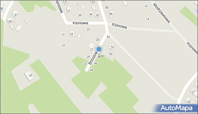 Przedbórz, Brzozowa, 48, mapa Przedbórz