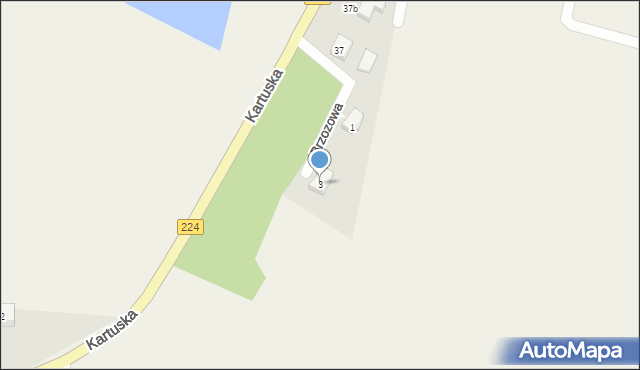 Przodkowo, Brzozowa, 3, mapa Przodkowo