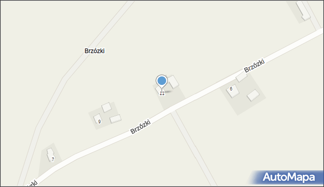 Przysiersk, Brzózki, 11, mapa Przysiersk