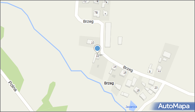 Przyszowice, Brzeg, 12, mapa Przyszowice