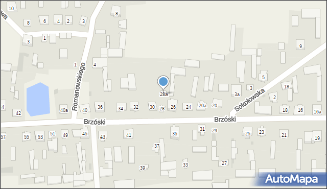 Przywózki, Brzóski Stanisława, ks., 28a, mapa Przywózki