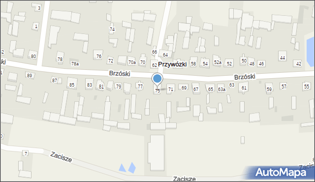Przywózki, Brzóski Stanisława, ks., 75, mapa Przywózki