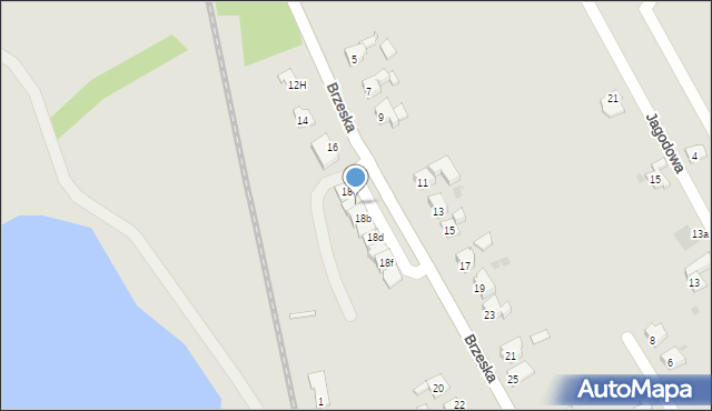 Racibórz, Brzeska, 18a, mapa Racibórz