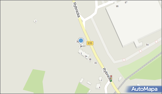 Racibórz, Brzeska, 3F, mapa Racibórz