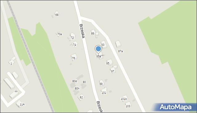 Racibórz, Brzeska, 93a, mapa Racibórz