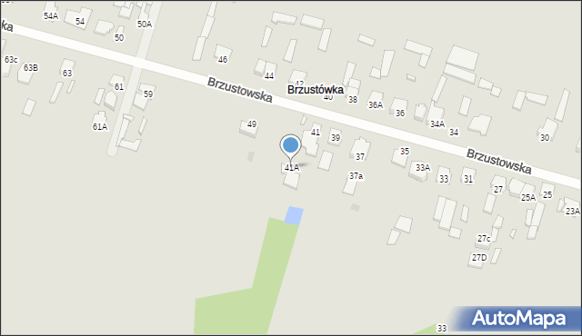 Radom, Brzustowska, 41A, mapa Radomia