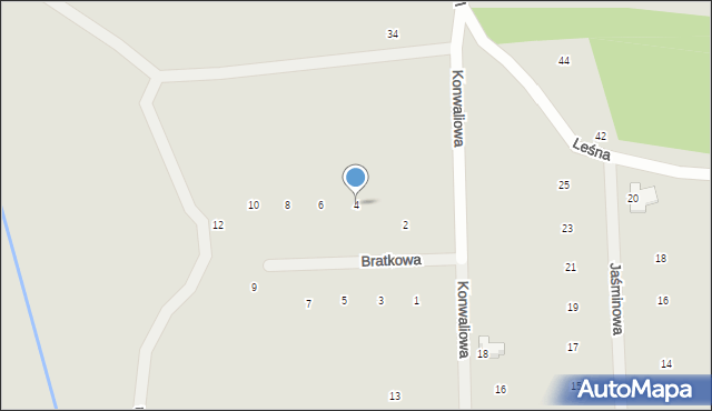 Radomsko, Bratkowa, 4, mapa Radomsko