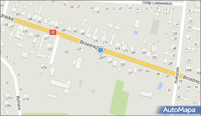 Radomsko, Brzeźnicka, 115, mapa Radomsko