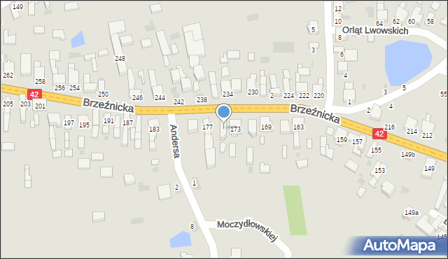 Radomsko, Brzeźnicka, 175, mapa Radomsko