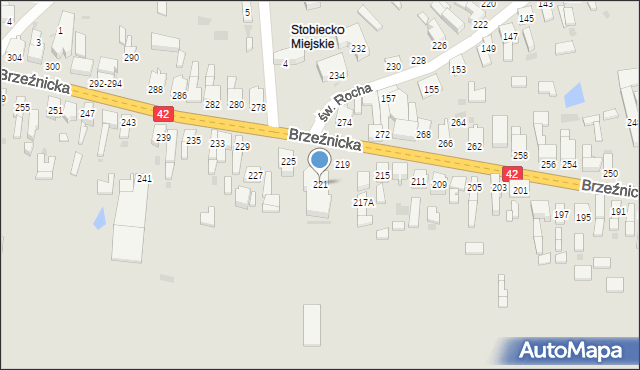 Radomsko, Brzeźnicka, 221, mapa Radomsko