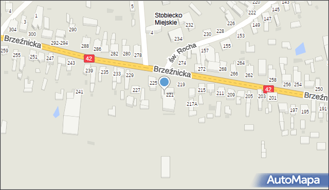 Radomsko, Brzeźnicka, 223, mapa Radomsko