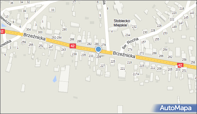 Radomsko, Brzeźnicka, 229, mapa Radomsko