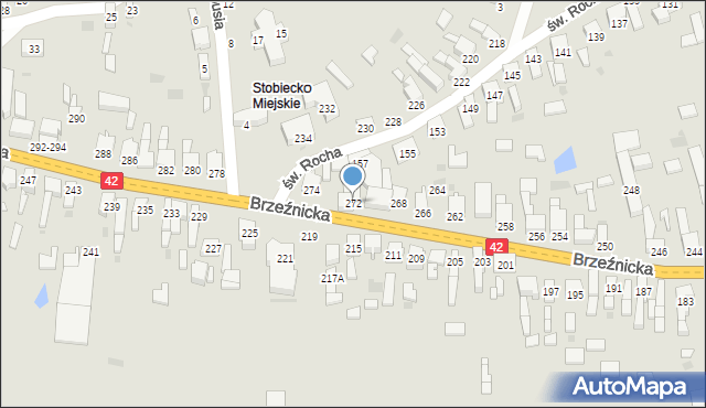 Radomsko, Brzeźnicka, 272, mapa Radomsko