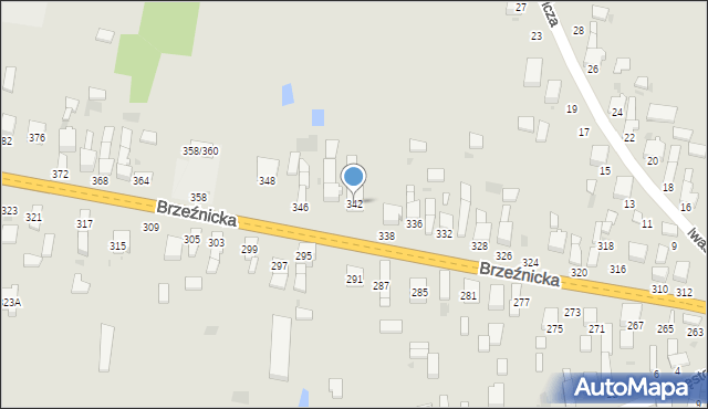 Radomsko, Brzeźnicka, 342, mapa Radomsko