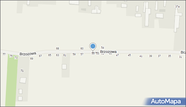 Radostków, Brzozowa, 55, mapa Radostków