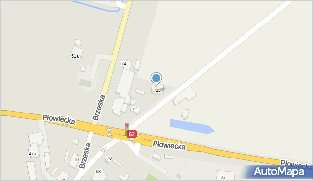 Radziejów, Brzeska, 72b, mapa Radziejów