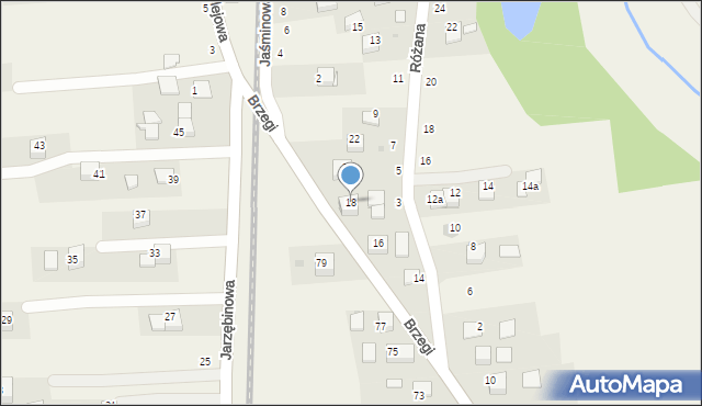 Radziszów, Brzegi, 18, mapa Radziszów