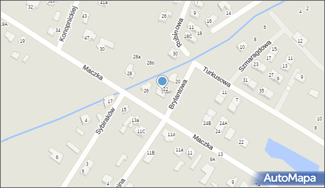 Radzymin, Brylantowa, 24, mapa Radzymin