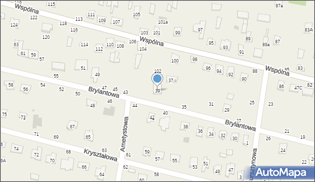 Rakowiska, Brylantowa, 39, mapa Rakowiska