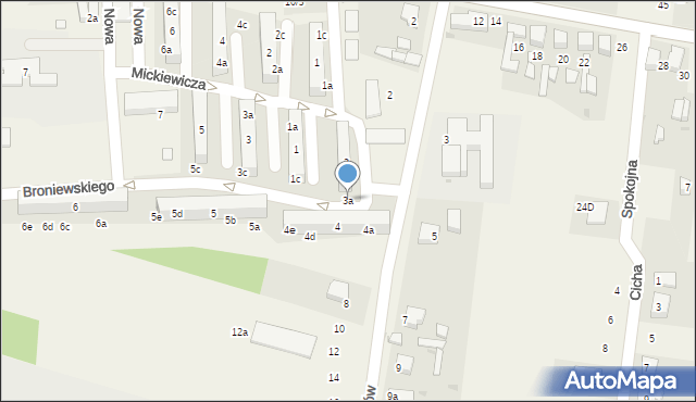 Rędziny, Broniewskiego Władysława, 3a, mapa Rędziny