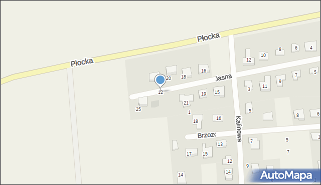 Rogozino, Brzozowa, 12, mapa Rogozino