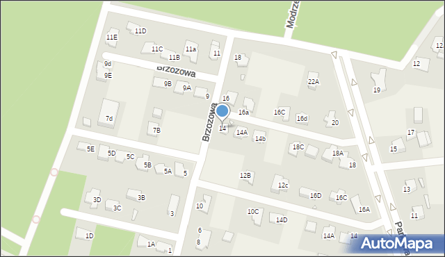 Rogoźnik, Brzozowa, 14, mapa Rogoźnik