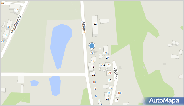 Ruda Śląska, Brata Alberta, 20, mapa Rudy Śląskiej