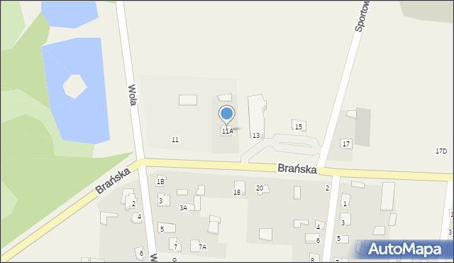 Rudka, Brańska, 11A, mapa Rudka